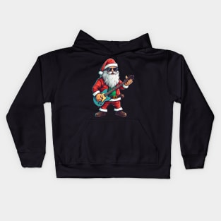 Guitar Santa Kids Hoodie